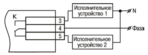 Схема подключения нагрузки к ВУ типа Р